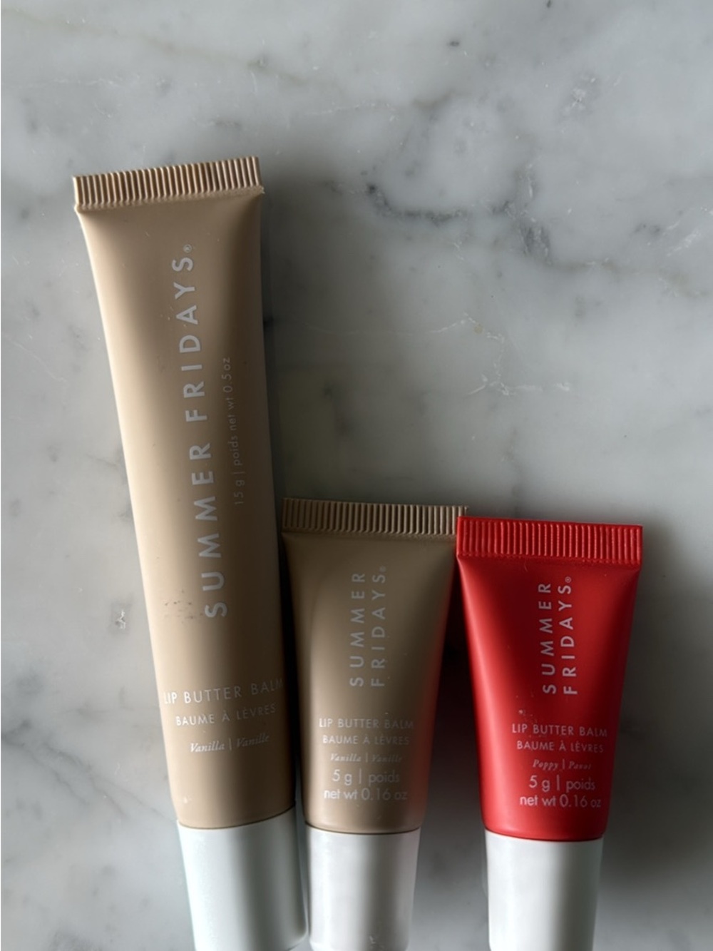 Summer Fridays Lip Butter Balm Trio - Red and Beige Tones